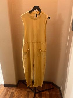 Yellow Sleeveless Jumpsuit urban outfitters S
