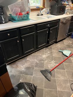 Cabinet Painting Before and after