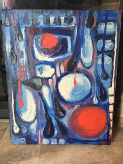 “Beware” Abstract Painting Original by David Del Francia