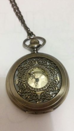 Gold Pocket Watch Necklace
