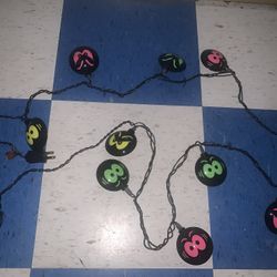 Vintage Eerie Eye Blow Mold Plastic 10 Spooky String Lights