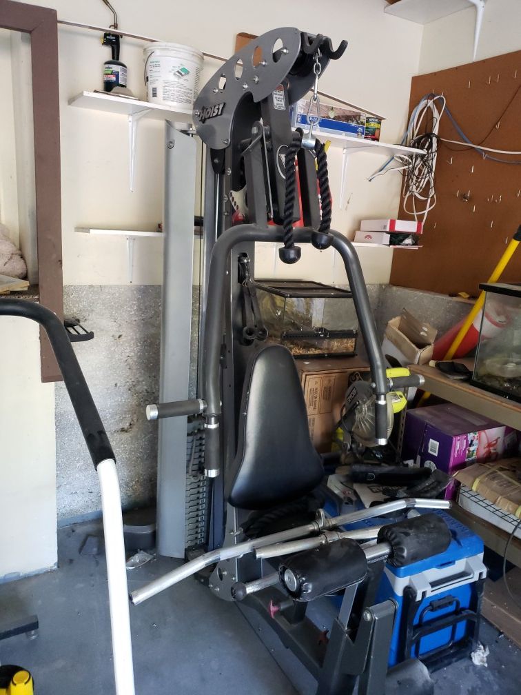 Home gym with extra attachments