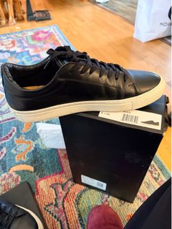 Men’s leather blk sneakers