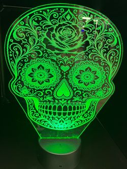 Sugar skull led lamp