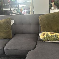 Gray fabric couch