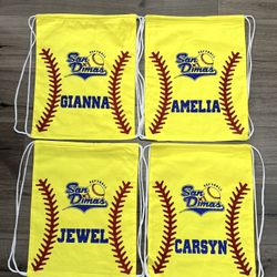 Softball Drawstring Bags For Team 
