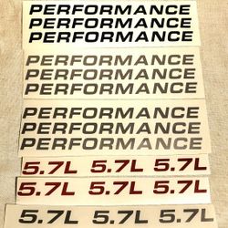 A Set of 12 5.7L Performance Decals