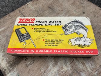 Vintage Zebco Bass Fresh Water Game Fishing Gift Set - New in Original Packaging