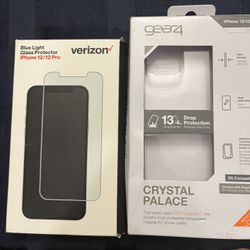 iPhone 12/12Pro Cover and Glass Protector
