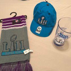 Super Bowl LII Memorabilia Set – Hat, Scarf & Cup