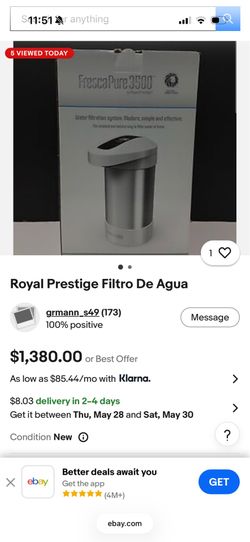 Royal prestige filter