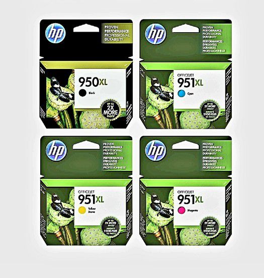 4 HP XL 950 and 951 Ink Cartridges
