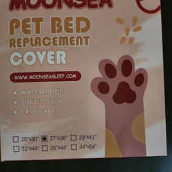Fw: Dog Bed Covers Soft Plush Waterproof Pet Bed Liner Grey 36x27 Inches, for Dog/Cat, Cover