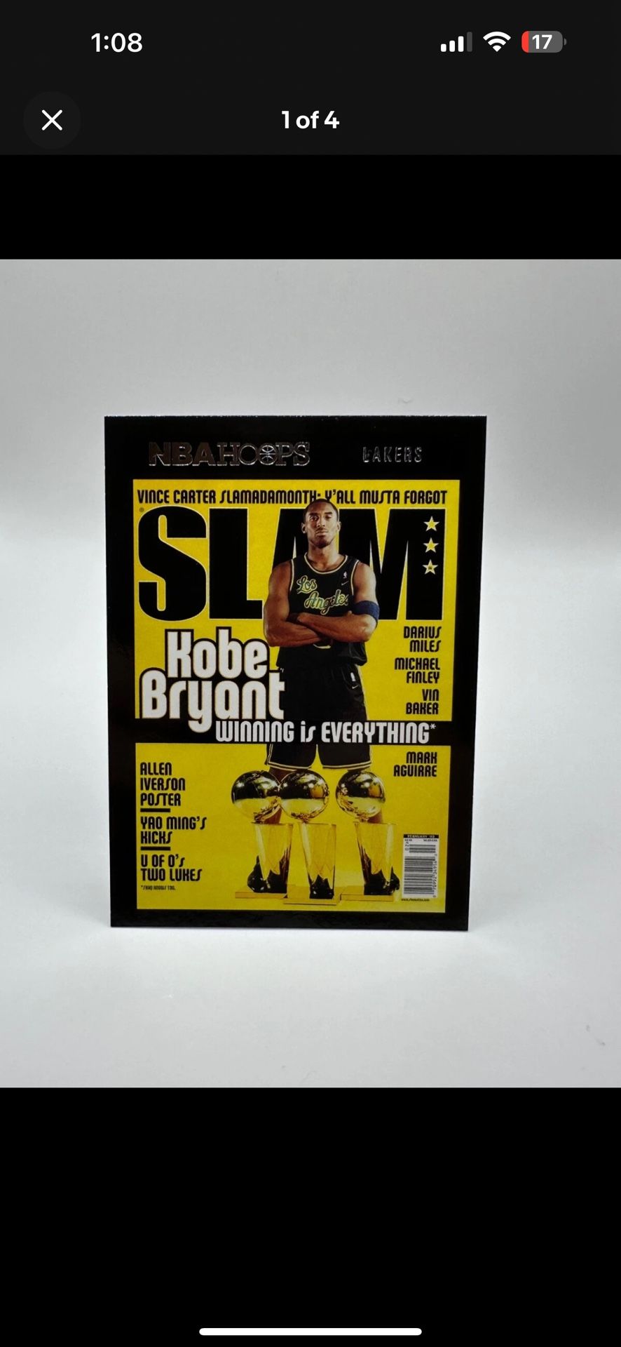 Kobe Bryant Slam Card NBA HOOPS