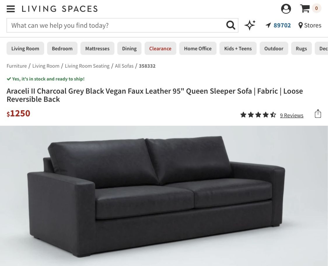 Sofa Bed. Almost Brand New