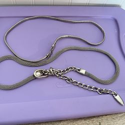 Women's Silver Tone Body Chain Belt Size 27”