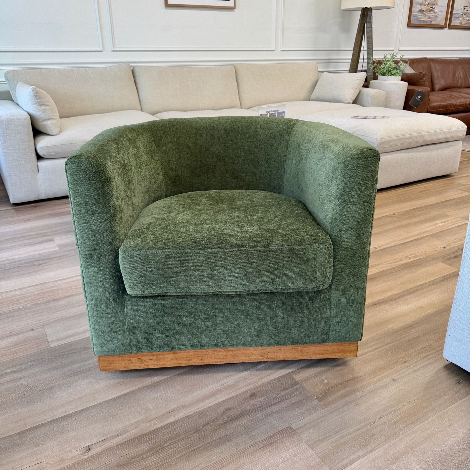 New Green Swivel Accent Chair