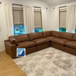 Genuine Leather Modular Sectional Couch New