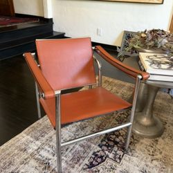 Bauhaus-Inspired Cognac Leather Chair