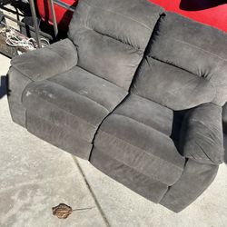 Free Free Free Small Couch W Recliner Seats Stains But Good 