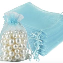 4”x6” Organza Bags - Light Blue