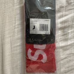 Supreme Nike Lightweight Red Crew Socks Size 3