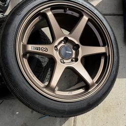 Enkei 18x9.5 Matte Bronze Wheel and Extreme Continental DSW