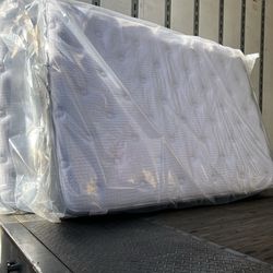 New in plastic 11 inch thick mattresses- available in firm or plush