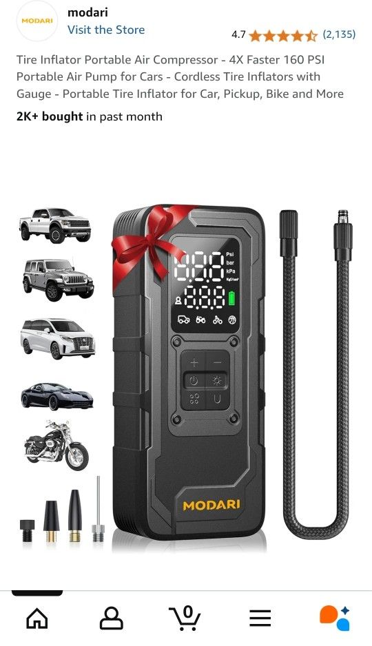 Tire Inflator Portable Air Compressor
