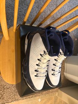 Air Jordan 9 White university blue Sneakers with Box size 12