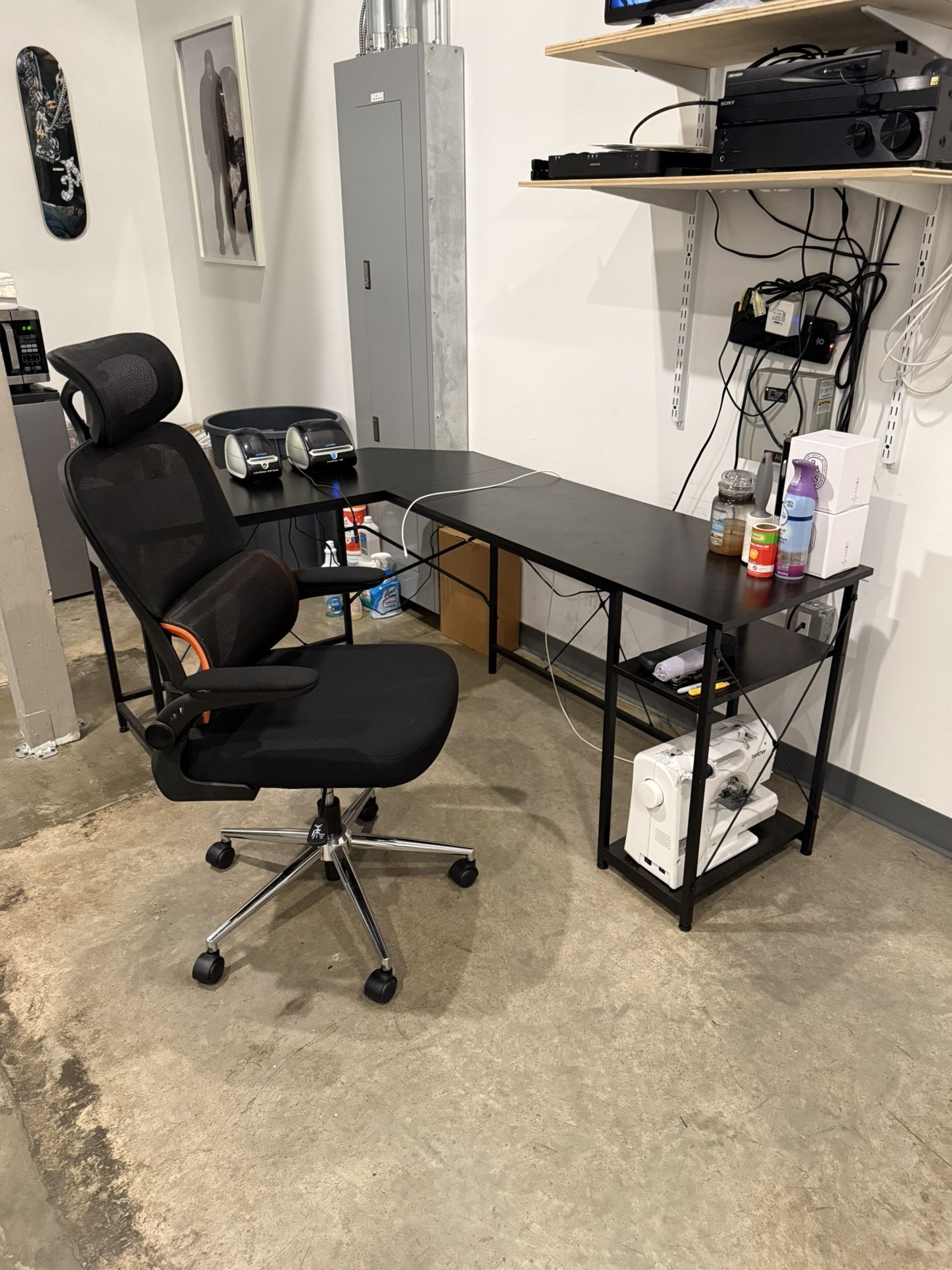 L Shaped Desk W/ Chair