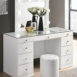 3PCS VANITY. DRESSER, MIRROR & STOOL. 🔥LARGE $850. 🔥SMALL $750