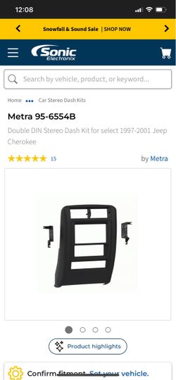 Double DIN Stereo Dash Kit for select 1(contact info removed) Jeep Cherokee