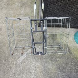 Foldable Bicycle Rear Cargo Double Basket 