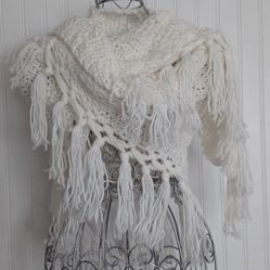  Shawl Knit Woven Crochet Fringe