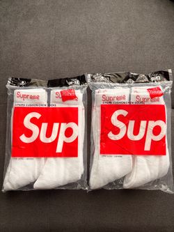 Hanes x supreme crew socks