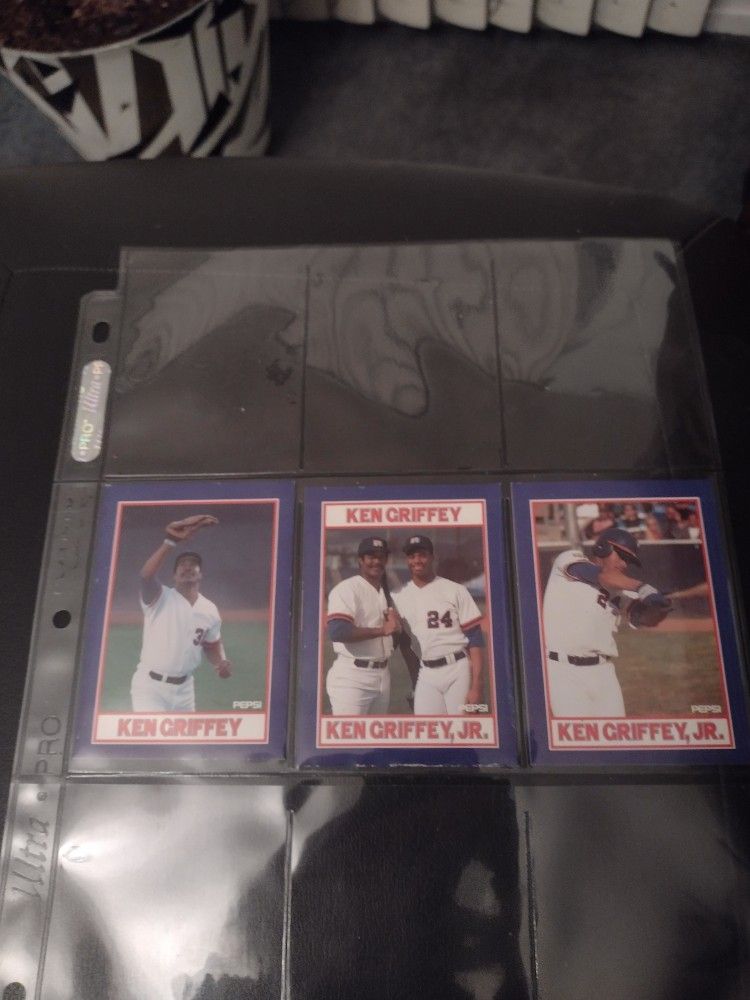 Ken Griffey, Ken Griffey Jr. 1991 Pepsi Baseball Cards. Cash Porch Pickup Redmond