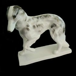 Vintage Bone China Borzoi Greyhound Figurine With Crossed Swords Mark