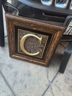 Letter 'C' Framed Wall Decor 2'x2'