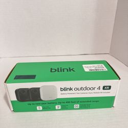 Blink Outdoor 4 XR – two-year battery wireless camera with 4x security coverage, 1000 ft open-air range or 400 ft with typical use — 2 camera system
