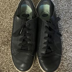 Dr Scholl’s Sweet Life Composition Leather Comfort Shoes Sneakers, Black Women’s Size 10