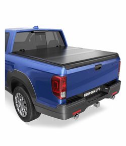 KUIPERAUTO FRP Hard Tri Fold Truck Bed Tonneau Cover Fleetside Compatible with 2017-2026 Honda Ridgeline 5FT Bed Cover On Top 64 inch (w/o Ram Box)