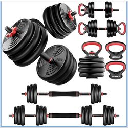 55 Lb - 4 in 1 Multi Functional Dumbbell Set
