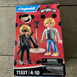 Playmobil #71337 Miraculous: Adrien & Cat Noir Zag Heroez Figures New In Box
