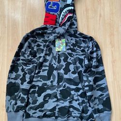 Black Bape Full-Zip Hoodie