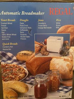 New Regal Breadmaker 