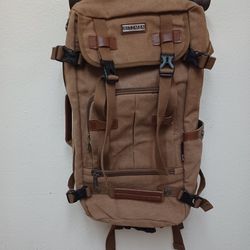 WITZMAN Canvas Backpack Vintage Travel Backpack Large Laptop Bag - Convertible Shoulder Rucksack