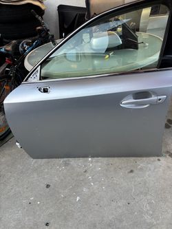 LEFT DRIVER SIDE FRONT DOOR 2016 LEXUS IS250 (SILVER) WITH HINGES