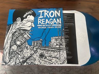 Iron Regan Worse than dead rare blue vinyl. Played once. Punk hardcore metal.