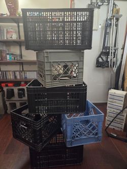 Storage containers strong 3 long 3 square  6 total all must go together